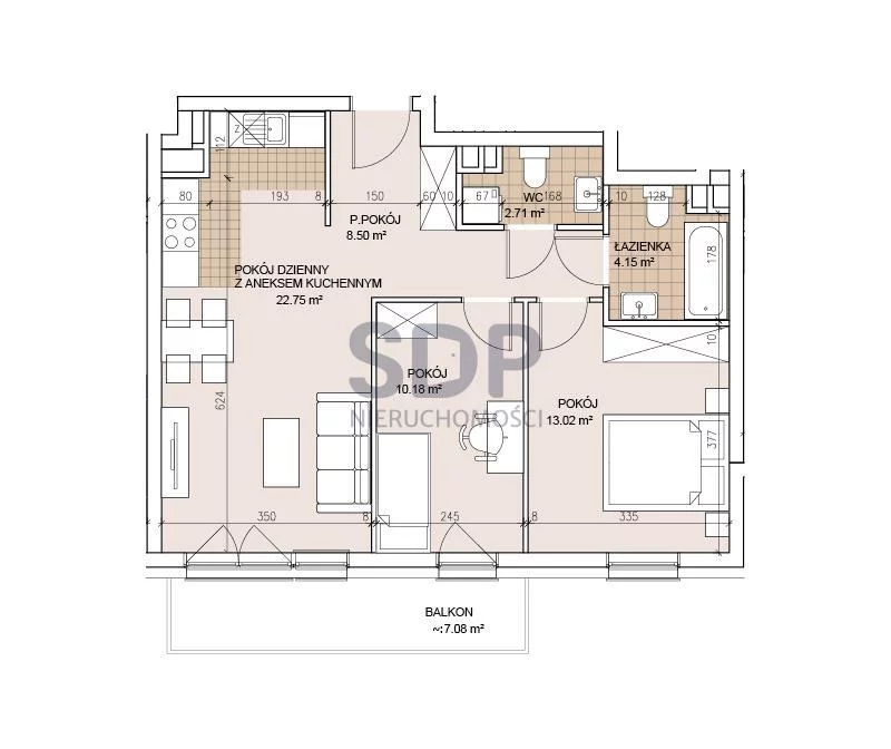 Apartament na sprzedaż, 61,40 m², 3 pokoje, parter, oferta nr 35764