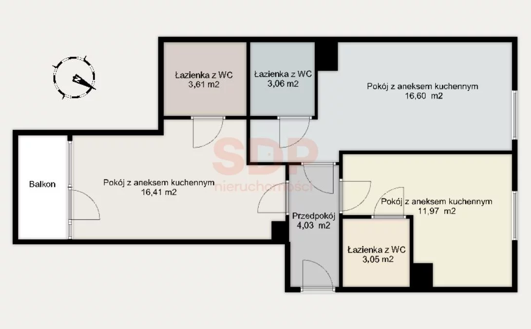 Mieszkanie na sprzedaż, 58,40 m², 3 pokoje, 3 piętro, oferta nr 36964