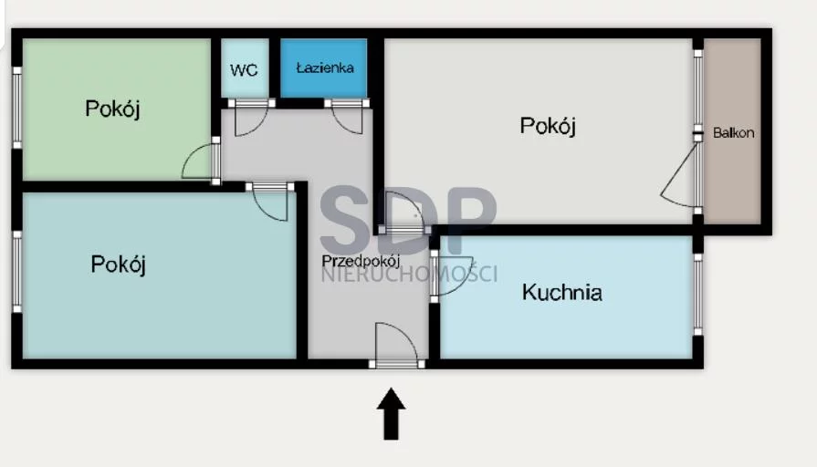Mieszkanie trzypokojowe 60,80 m², Wrocław, Fabryczna, Drzewieckiego, Sprzedaż