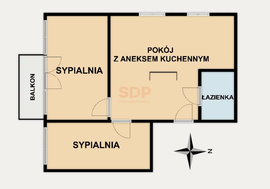 3 pokoje, mieszkanie 55,80 m², piętro 1, oferta nr , 41879, Wrocław, Stare Miasto, Frycza Modrzewskiego Andrzeja
