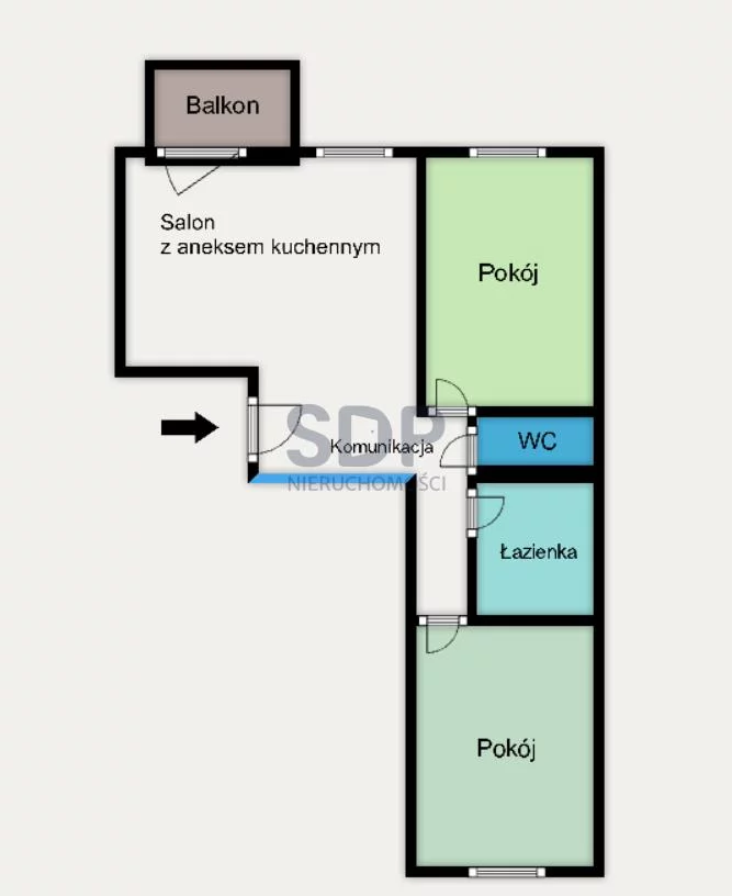 Mieszkanie 58,30 m², piętro 1, oferta nr , 34886, Wrocław, Krzyki-Partynice, Krzyki, Gazowa