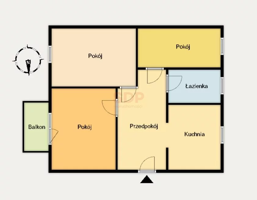 3 pokoje, mieszkanie 47,31 m², piętro 1, oferta nr , 42225, Wrocław, Fabryczna, Grochowa