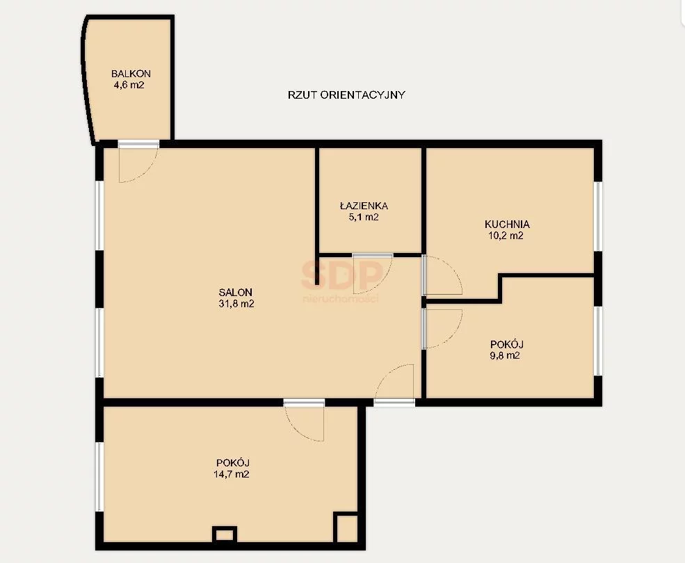 3 pokoje, apartament 71,49 m², piętro 1, oferta nr , 38686, Kąty Wrocławskie, Jana Pawła II al.
