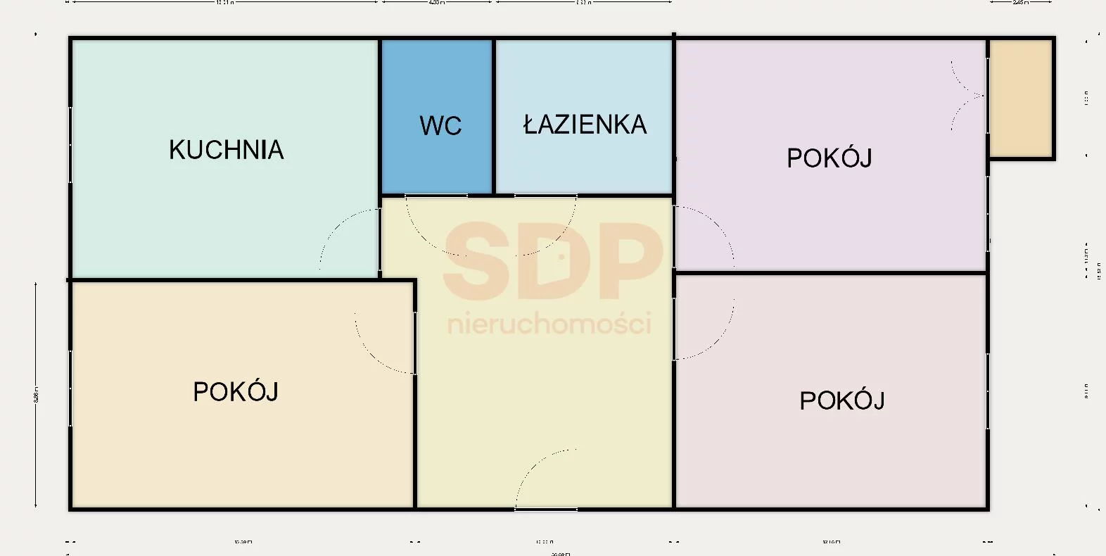 Mieszkanie trzypokojowe 53,00 m², Wrocław, Krzyki-Partynice, Krzyki, Jantarowa, Sprzedaż