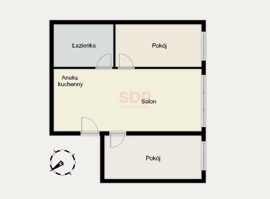 3 pokoje, mieszkanie 44,00 m², piętro 1, oferta nr , 42862, Wrocław, Krzyki-Partynice, Krzyki, Jantarowa