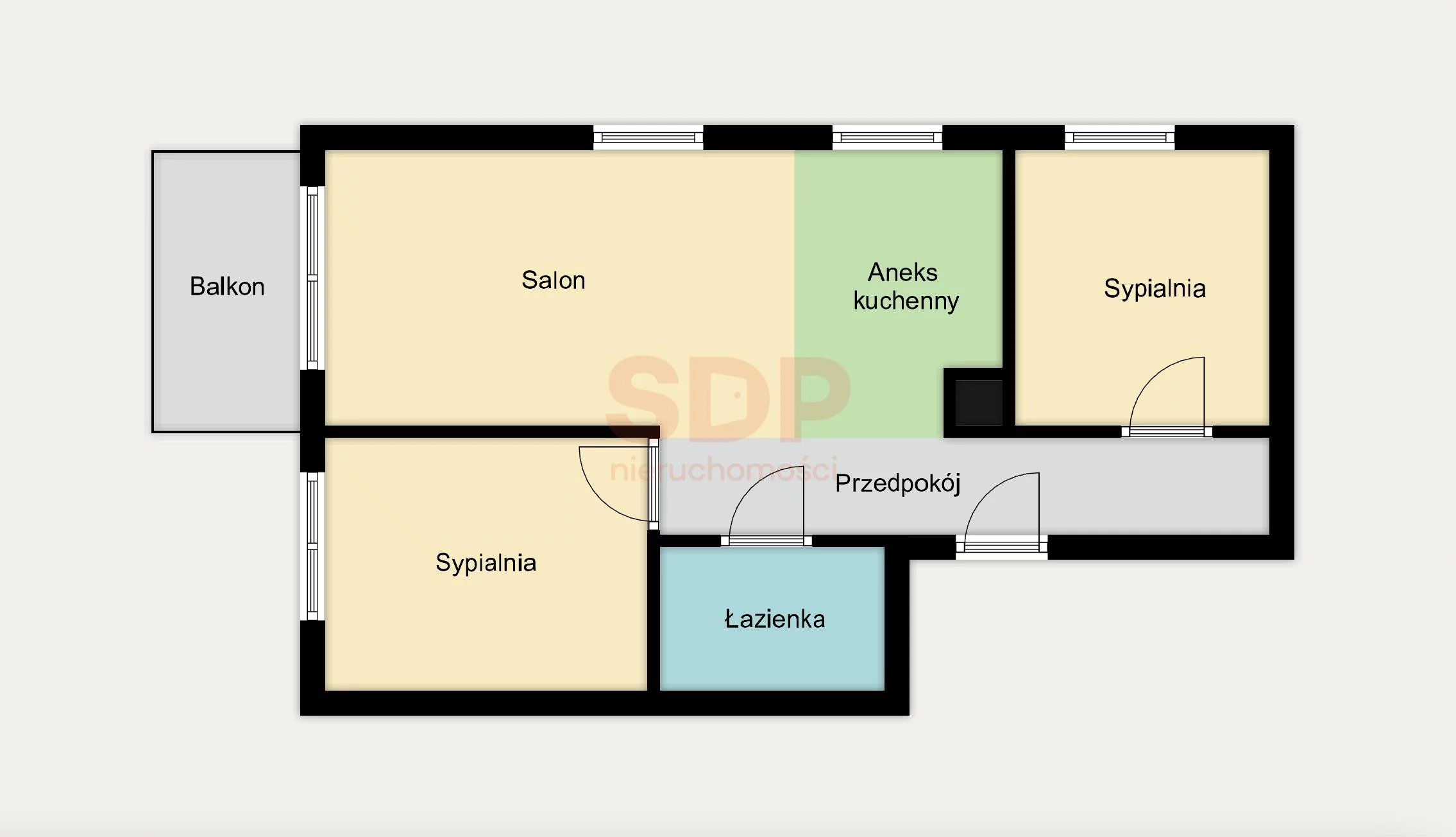 Mieszkanie trzypokojowe 58,03 m², Wrocław, Biskupin-Sępolno-Dąbie-Bartoszowice, Śródmieście, Jedności Narodowej, Sprzedaż