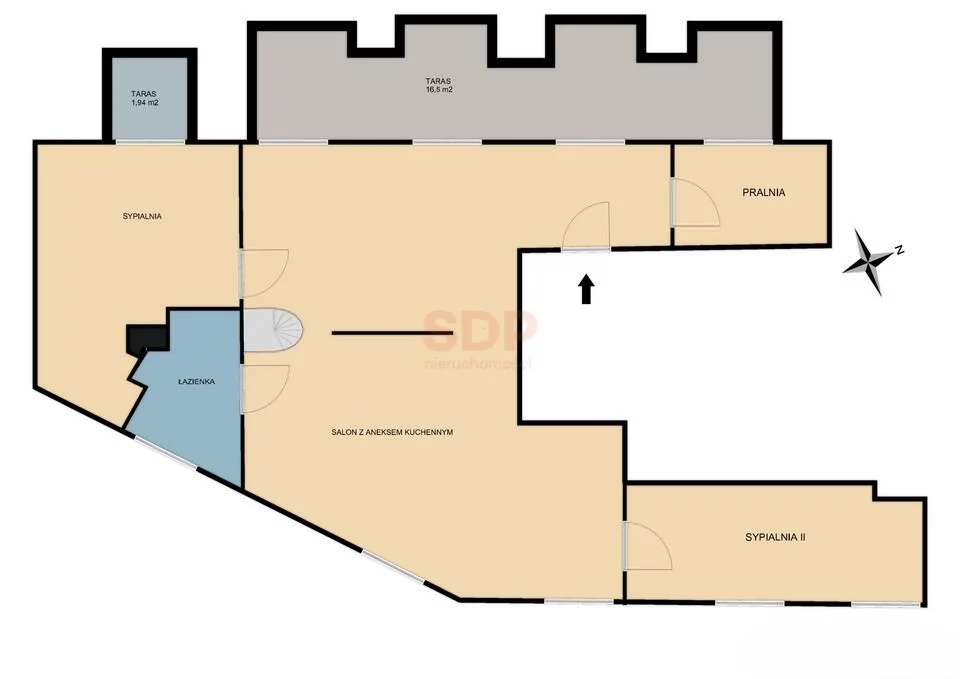 3 pokoje, mieszkanie 78,36 m², piętro 7, oferta nr , 42376, Wrocław, Stare Miasto, Jodłowa