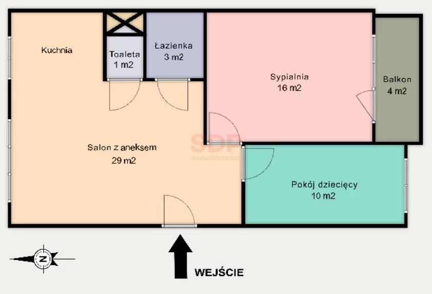 3 pokoje, mieszkanie 59,33 m², piętro 2, oferta nr , 42705, Łódź, Bałuty, Bałuty, Julianowska