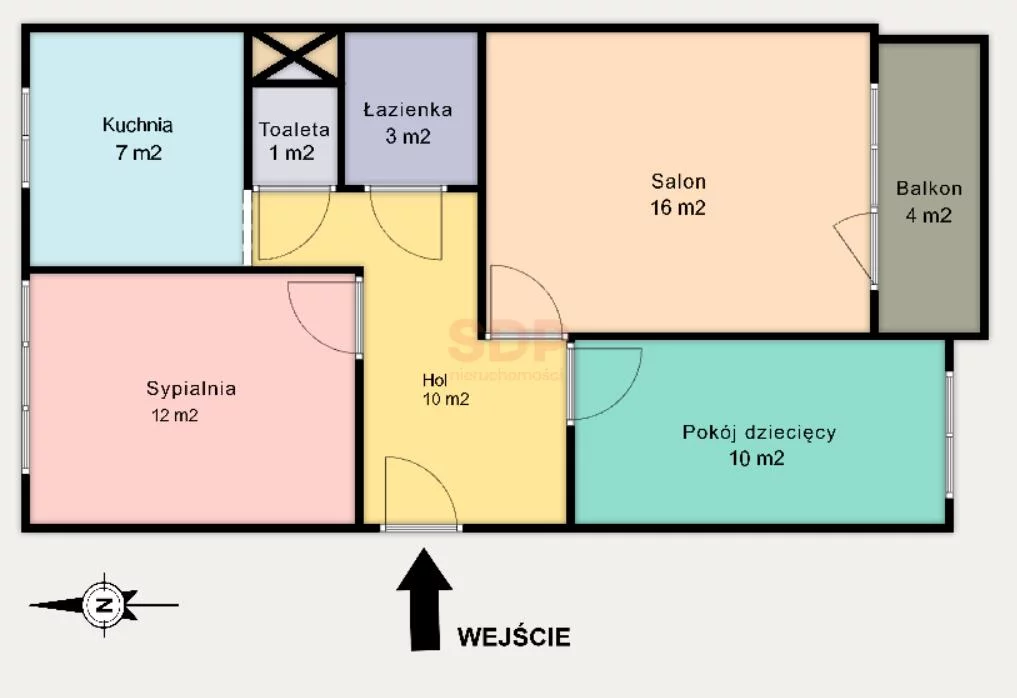 3 pokoje, mieszkanie 59,33 m², piętro 2, oferta nr , 42705, Łódź, Bałuty, Bałuty, Julianowska