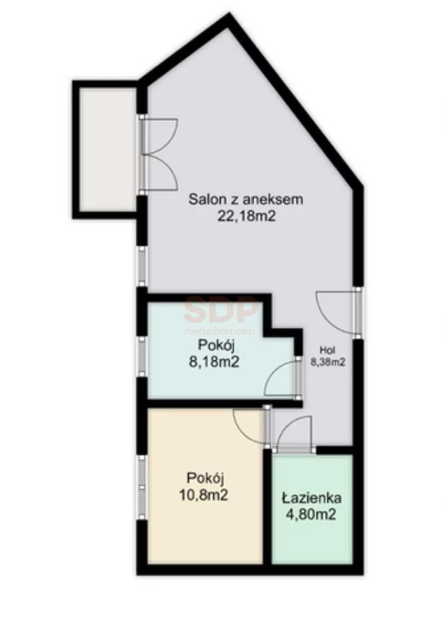 3 pokoje, mieszkanie 54,34 m², parter, oferta nr , 39554, Wrocław, Krzyki-Partynice, Krzyki, al. Karkonoska