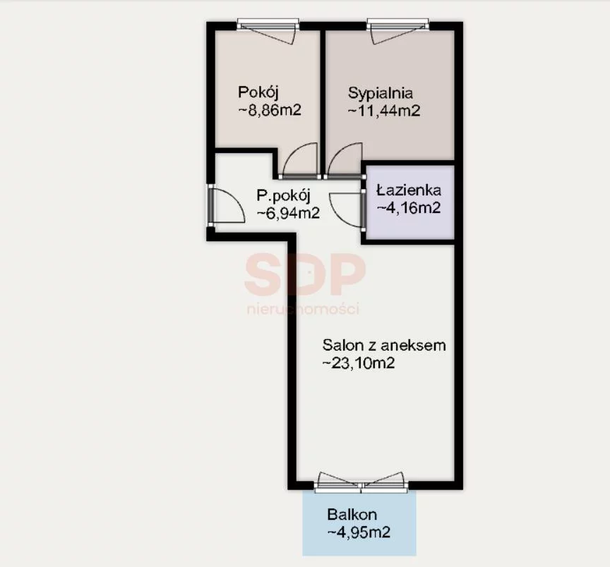 Mieszkanie na sprzedaż, 54,50 m², 3 pokoje, 2 piętro, oferta nr 37648