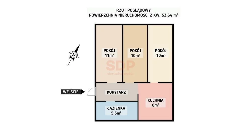 3 pokoje, mieszkanie 53,64 m², piętro 2, oferta nr , 39373, Wrocław, Stare Miasto, Komuny Paryskiej