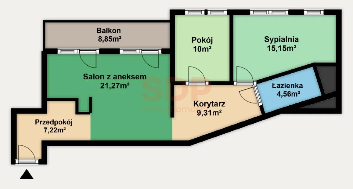 Mieszkanie na sprzedaż, 67,51 m², 3 pokoje, 5 piętro, oferta nr 37414