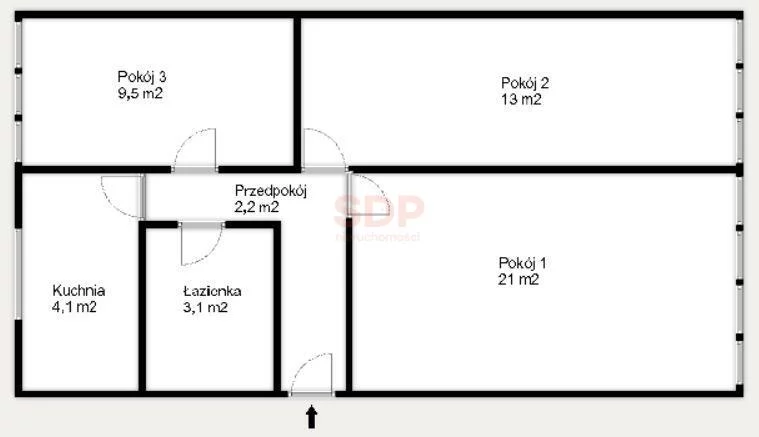 3 pokoje, mieszkanie 55,21 m², piętro 3, oferta nr , 34462, Wrocław, Fabryczna, Krucza