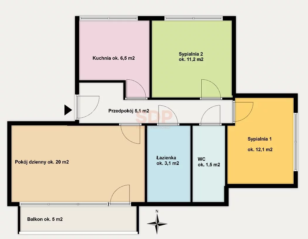 3 pokoje, mieszkanie 58,42 m², piętro 4, oferta nr , 42516, Wrocław, Fabryczna, Majakowskiego Włodzimierza