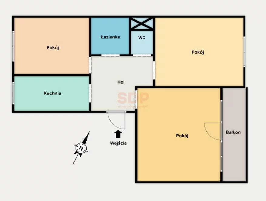 3 pokoje, mieszkanie 62,00 m², piętro 4, oferta nr , 42005, Łódź, Górna, Górna, Mieszczańska