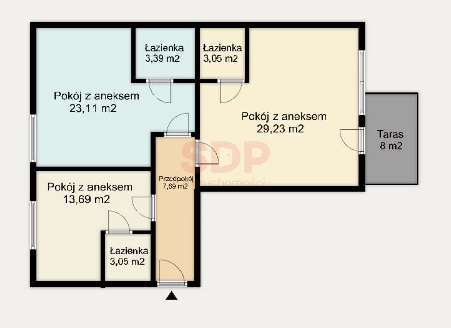 Mieszkanie na sprzedaż, 83,21 m², 3 pokoje, parter, oferta nr 38081