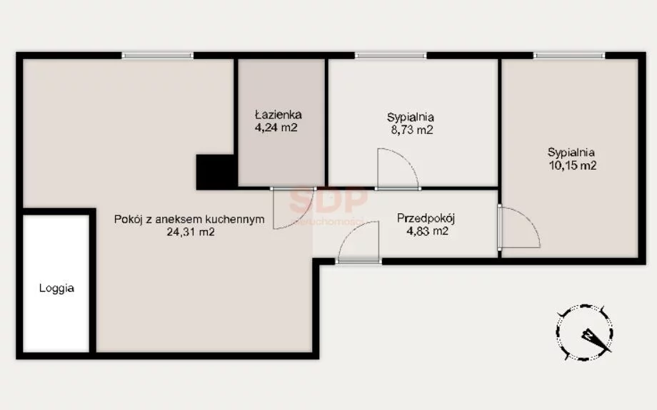 3 pokoje, mieszkanie 48,01 m², piętro 1, oferta nr , 36985, Wrocław, Stare Miasto, Mieszczańska