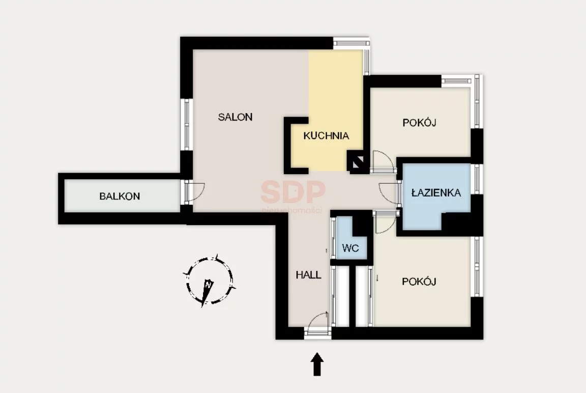 3 pokoje, mieszkanie 69,54 m², piętro 1, oferta nr , 42678, Warszawa, Mokotów, Mokotów, Modra
