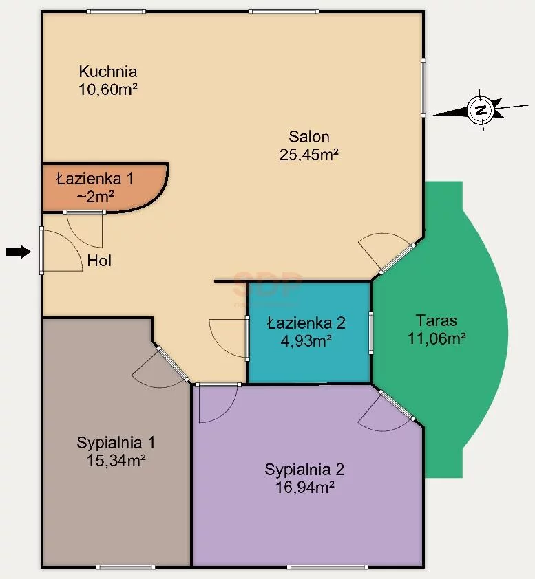 3 pokoje, mieszkanie 85,30 m², parter, oferta nr , 41697, Łódź, Polesie, Polesie, Monte Cassino