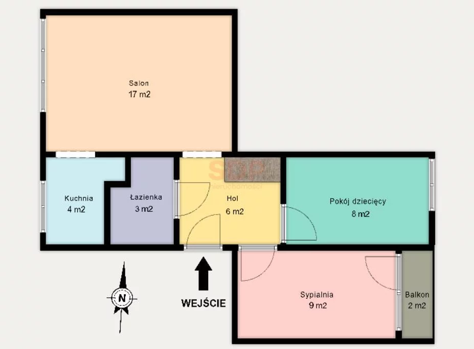3 pokoje, mieszkanie 47,22 m², piętro 8, oferta nr , 39902, Łódź, Widzew, Widzew, Morcinka Gustawa