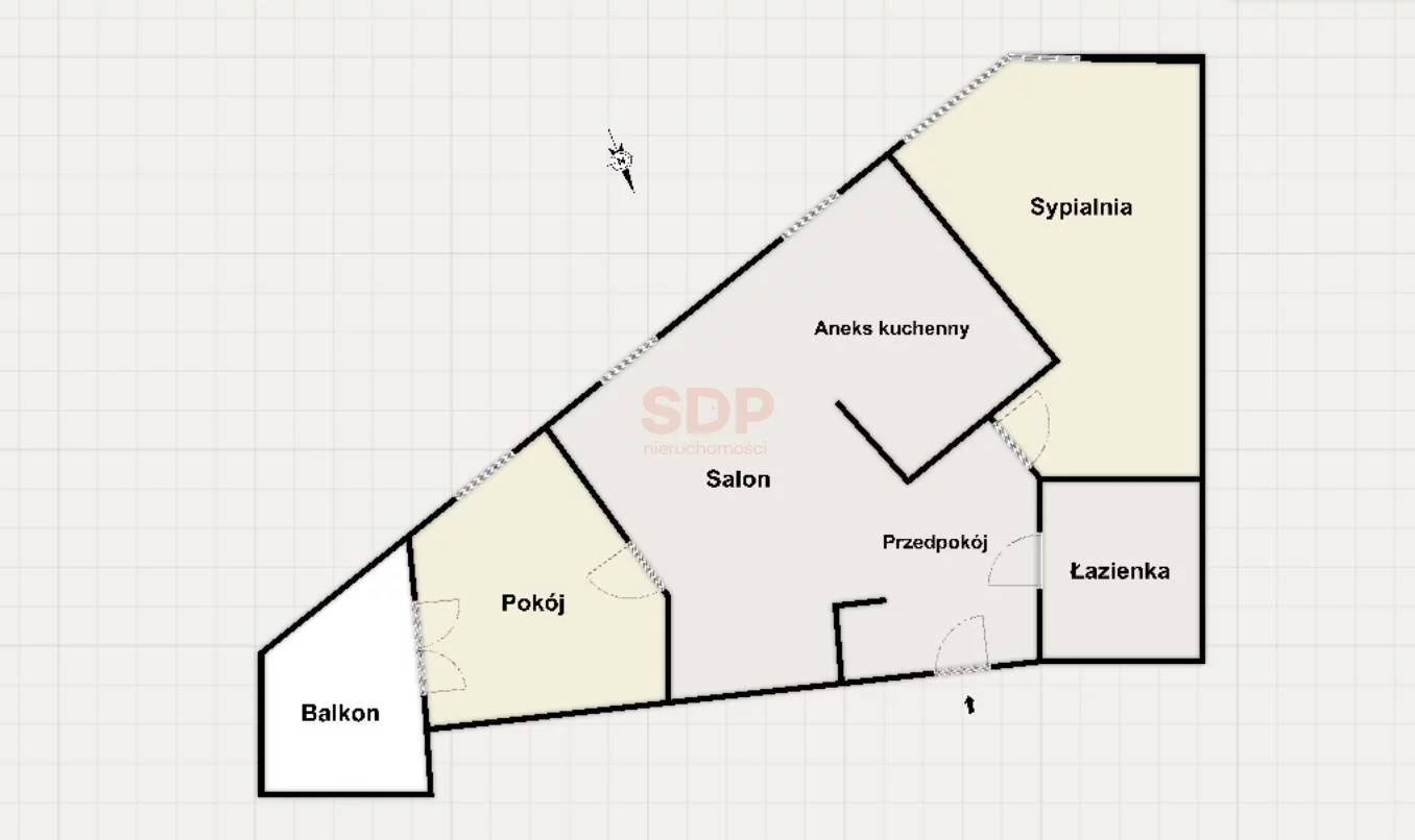 3 pokoje, mieszkanie 57,03 m², piętro 1, oferta nr , 40413, Warszawa, Białołęka, Białołęka, Nowodworska