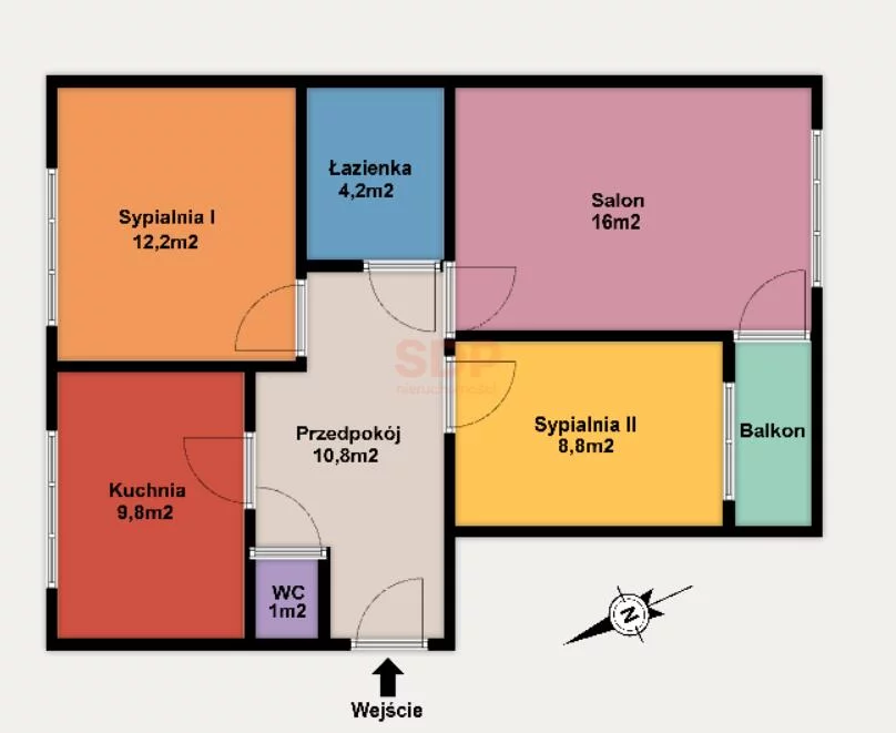 3 pokoje, mieszkanie 62,88 m², piętro 1, oferta nr , 39416, Łódź, Bałuty, Bałuty, Odolanowska