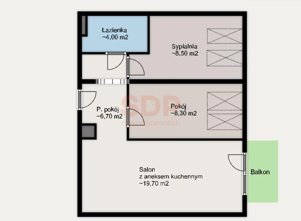 Mieszkanie na sprzedaż, 47,20 m², 3 pokoje, 2 piętro, oferta nr 37000