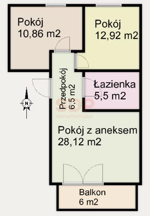 Mieszkanie na sprzedaż, 64,40 m², 3 pokoje, 2 piętro, oferta nr 38756