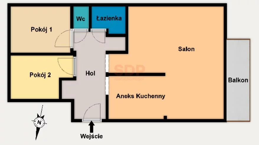 3 pokoje, mieszkanie 55,00 m², piętro 3, oferta nr , 42877, Łódź, Pomorska