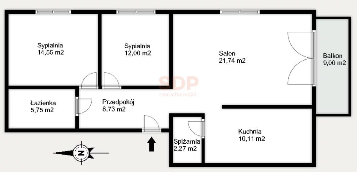 3 pokoje, apartament 75,20 m², parter, oferta nr , 37831, Wrocław, Krzyki-Partynice, Krzyki, Puszczykowska
