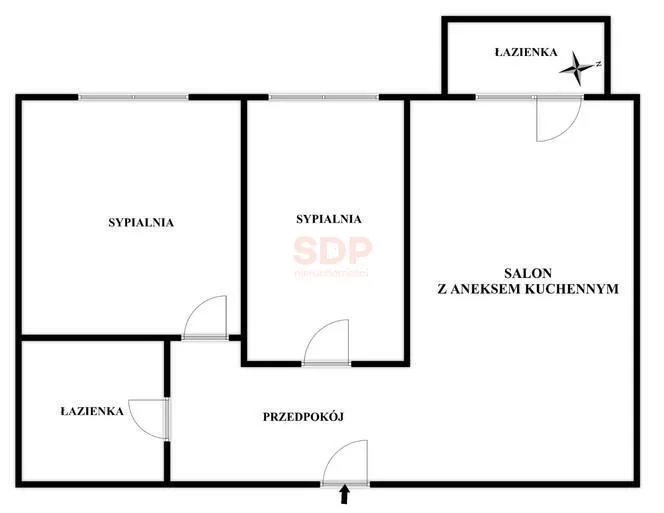 3 pokoje, apartament 55,00 m², piętro 1, oferta nr , 35815, Wrocław, Psie Pole-Zawidawie, Psie Pole, Rafała Wojaczka