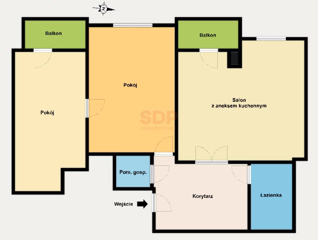 3 pokoje, mieszkanie 71,84 m², piętro 4, oferta nr , 42894, Łódź, Rajdowa