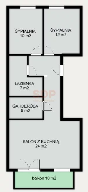 3 pokoje, mieszkanie 67,57 m², piętro 1, oferta nr , 42477, Wrocław, Rakietowa