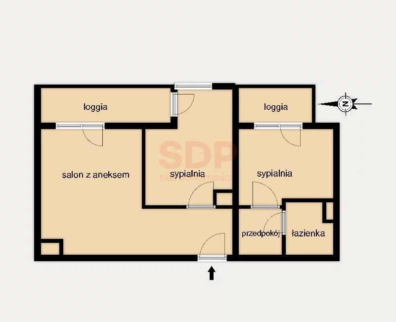 Mieszkanie na sprzedaż, 50,91 m², 3 pokoje, 2 piętro, oferta nr 36472