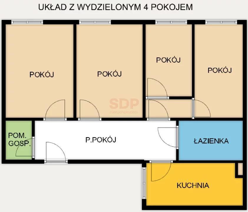 3 pokoje, mieszkanie 81,44 m², piętro 3, oferta nr , 34504, Wrocław, Stare Miasto, Ruska