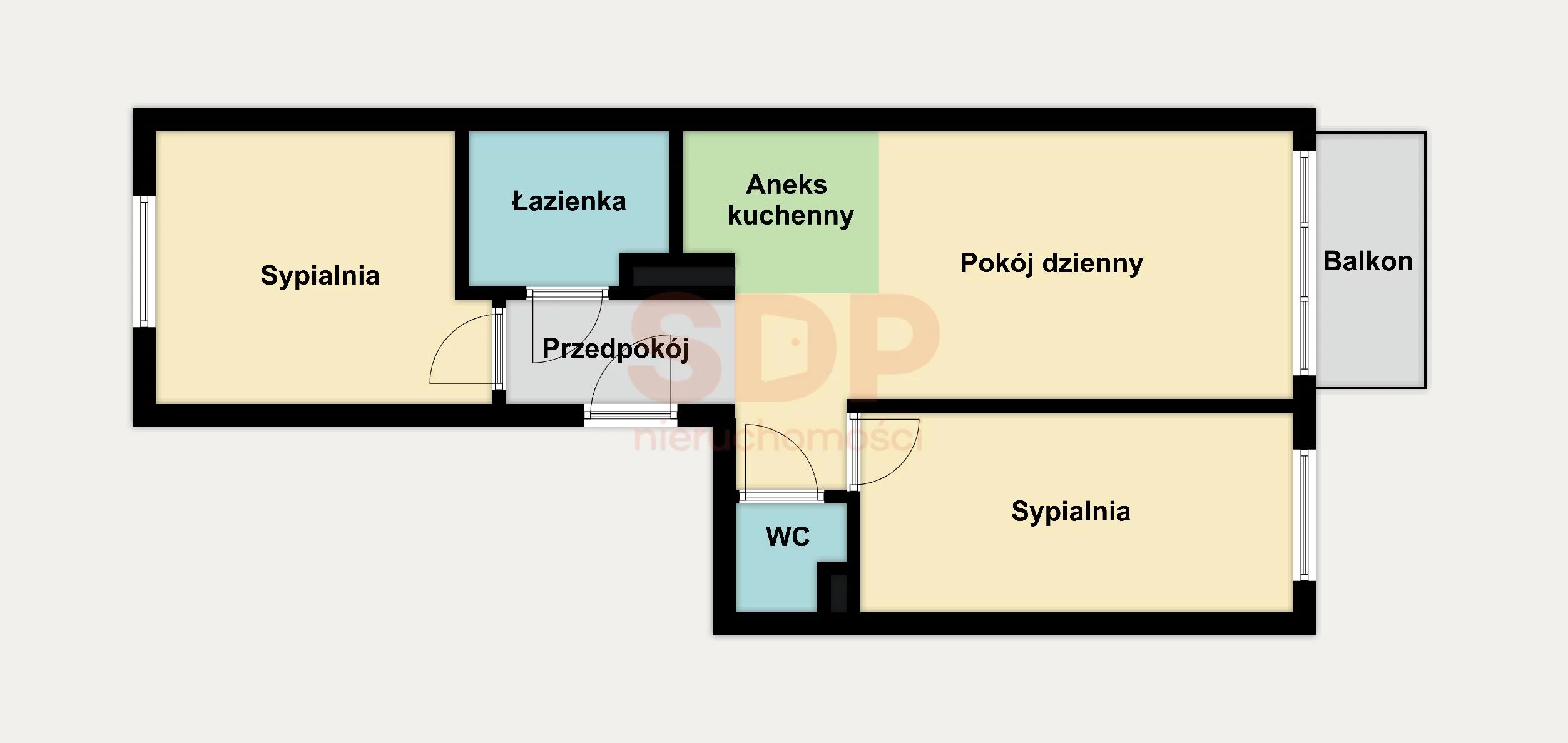 Mieszkanie trzypokojowe 59,20 m², Wrocław, Psie Pole-Zawidawie, Psie Pole, Sołtysowicka, Sprzedaż