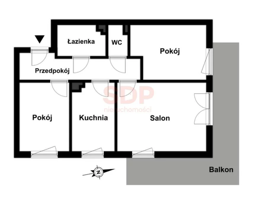 Mieszkanie na sprzedaż, 64,70 m², 3 pokoje, 1 piętro, oferta nr 38664