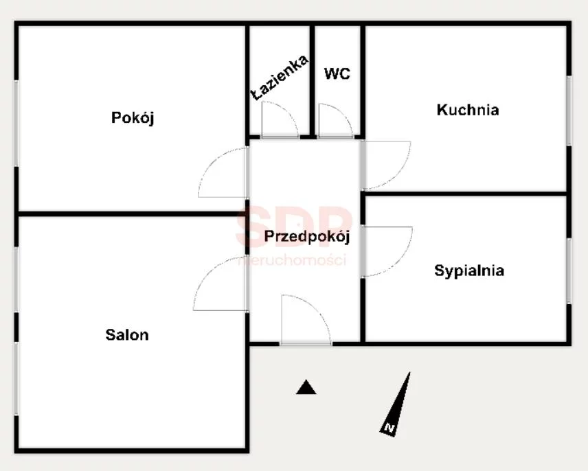 Mieszkanie na sprzedaż, 56,50 m², 3 pokoje, 1 piętro, oferta nr 37820