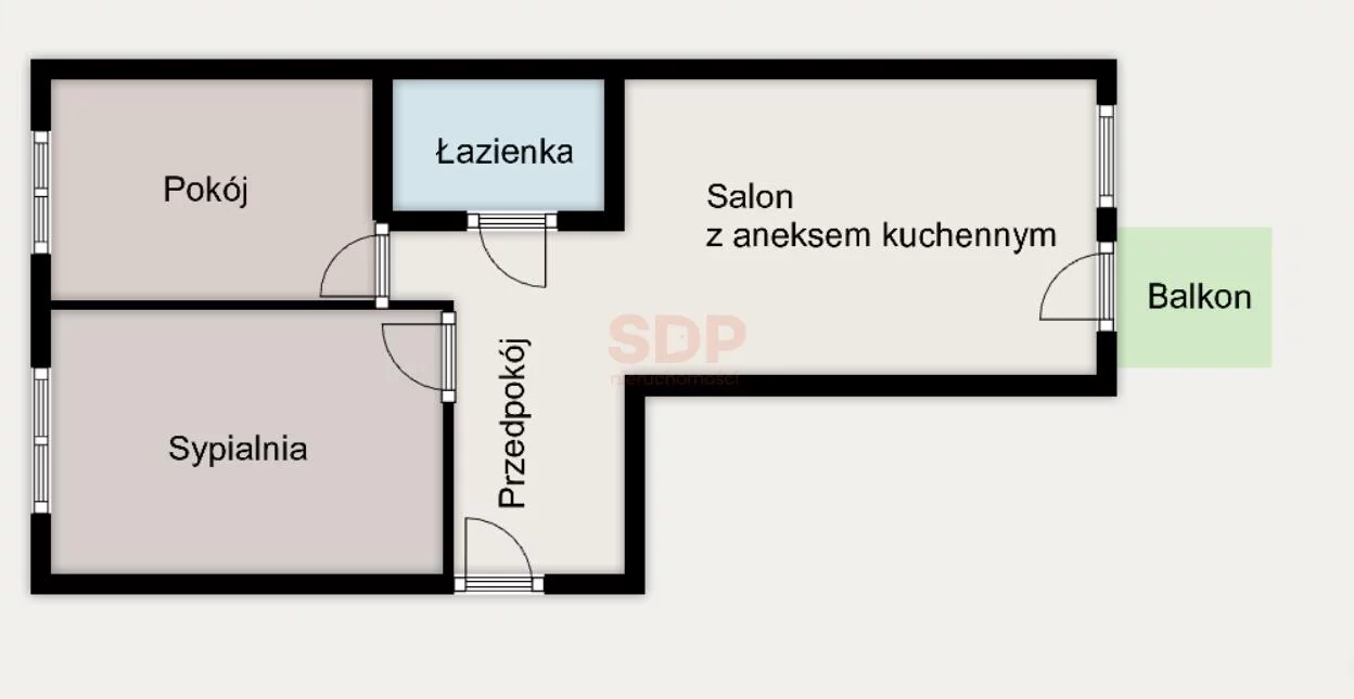 3 pokoje, mieszkanie 52,25 m², piętro 2, oferta nr , 41779, Wrocław, Krzyki-Partynice, Krzyki, ok. Strońskiej