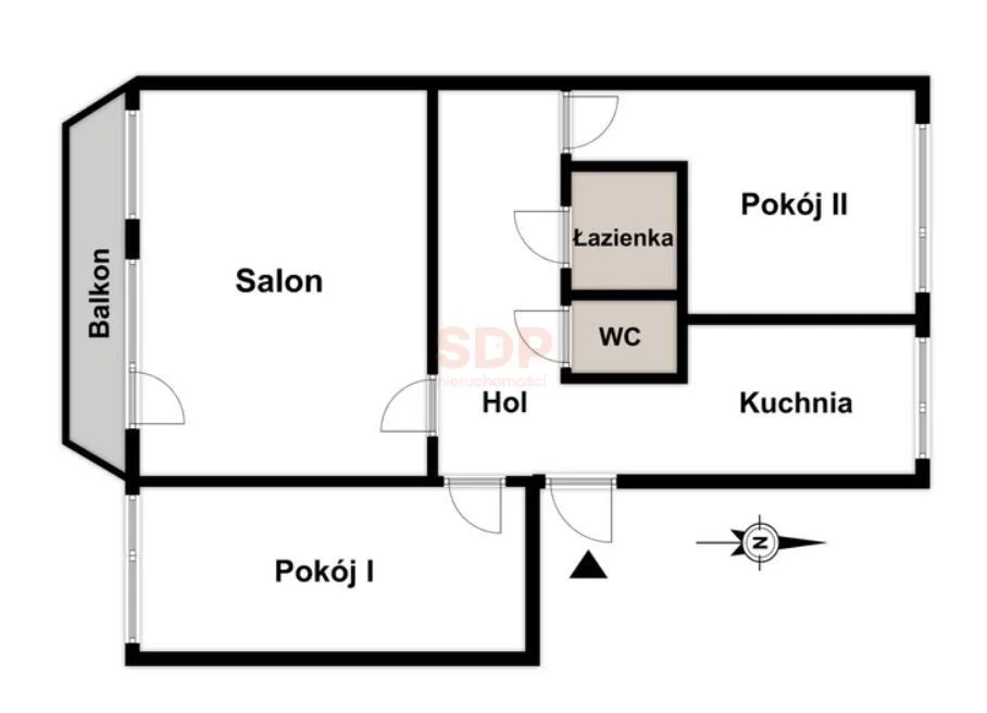 3 pokoje, mieszkanie 61,20 m², piętro 1, oferta nr , 38733, Wrocław, Fabryczna, Strzegomska