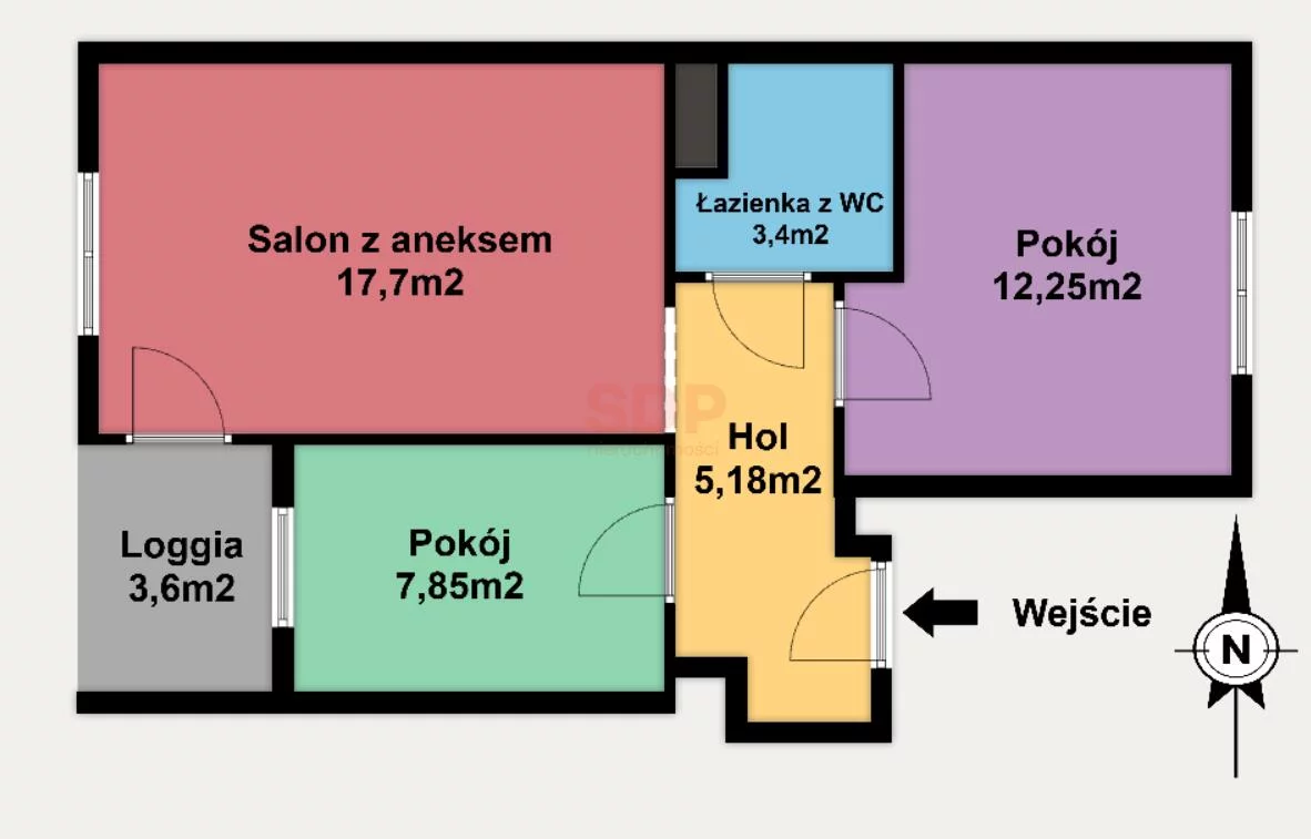 3 pokoje, mieszkanie 46,38 m², piętro 3, oferta nr , 42467, Łódź, Śródmieście, Śródmieście, Tylna
