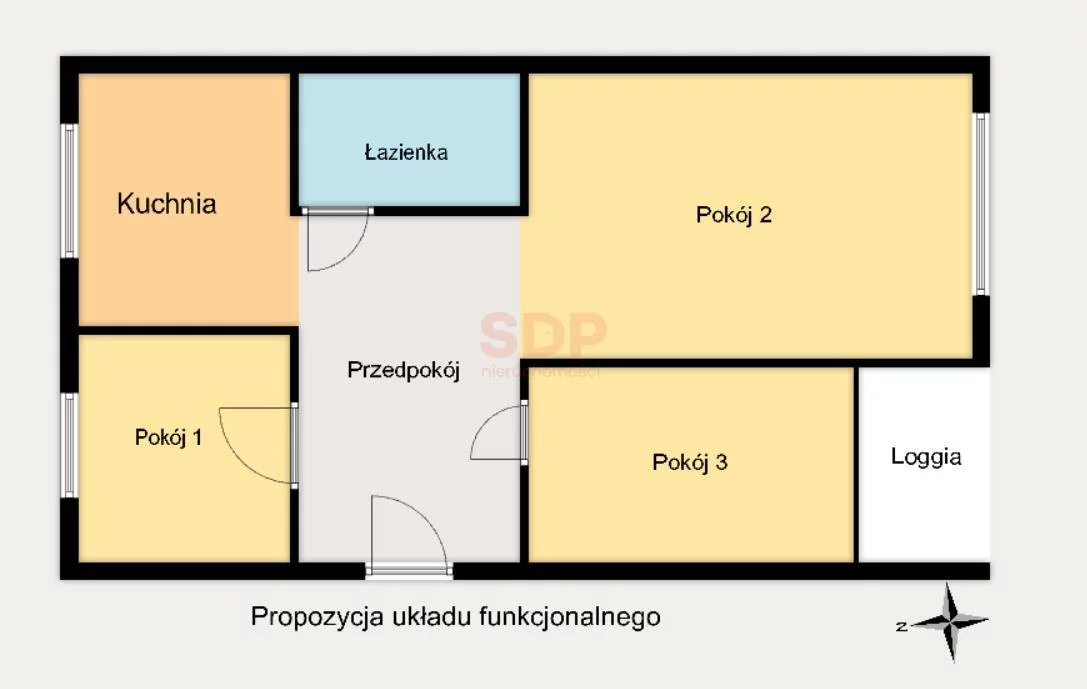 3 pokoje, mieszkanie 48,80 m², piętro 4, oferta nr , 38345, Wrocław, Krzyki-Partynice, Krzyki, Wesoła