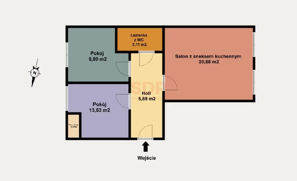 3 pokoje, mieszkanie 52,65 m², parter, oferta nr , 38970, Łódź, Śródmieście, Śródmieście, Wólczańska