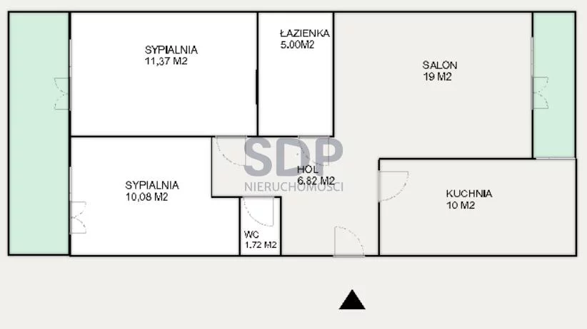 Mieszkanie trzypokojowe 59,00 m², Wrocław, Krzyki-Partynice, Krzyki, Sprzedaż