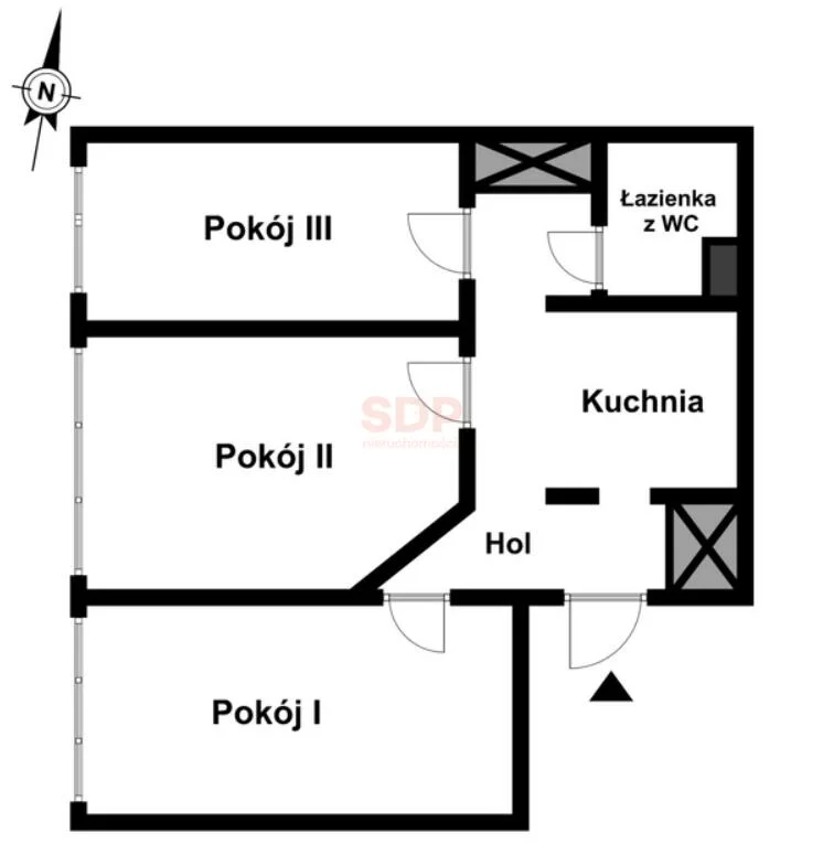 3 pokoje, mieszkanie 47,00 m², piętro 9, oferta nr , 42898, Wrocław, Krzyki-Partynice, Krzyki