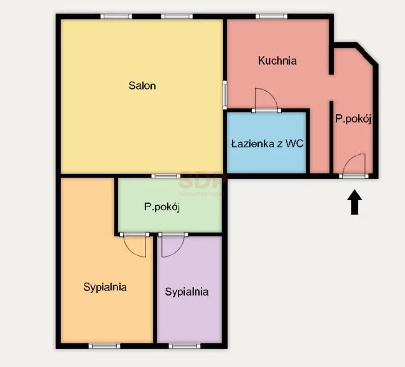 3 pokoje, mieszkanie 69,62 m², piętro 2, oferta nr , 38773, Wałbrzych, Szczawienko, Wrocławska