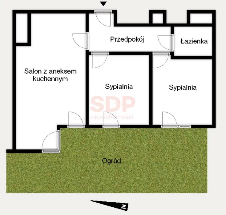 Mieszkanie na sprzedaż, 57,08 m², 3 pokoje, parter, oferta nr 36611