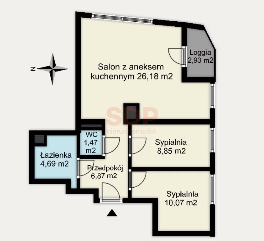 Mieszkanie na sprzedaż, 58,13 m², 3 pokoje, 3 piętro, oferta nr 37671