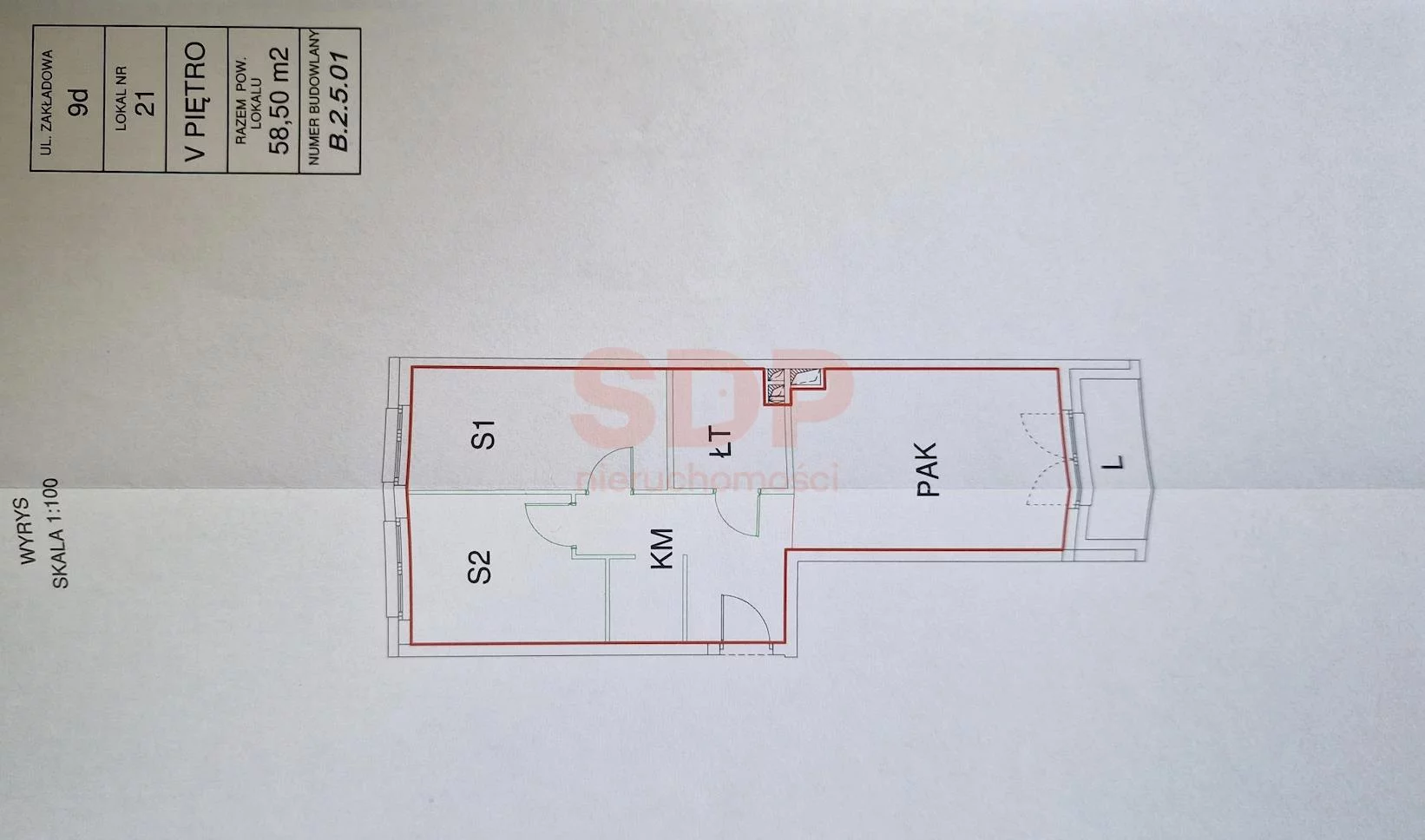 Mieszkanie na sprzedaż, 58,50 m², 3 pokoje, 5 piętro, oferta nr 38998